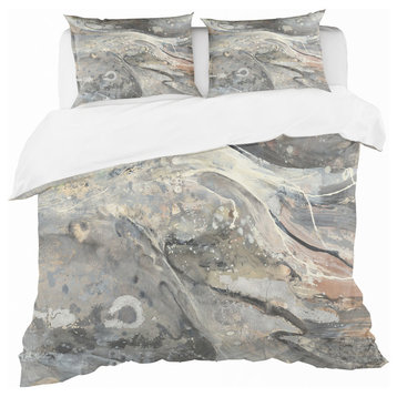 Fire and Ice Minerals Vi Geometric Duvet Cover Set, Twin