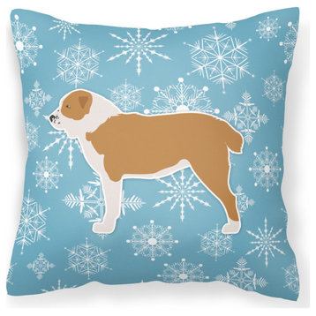 Bb3528Pw1414 Winter Snowflake Central Asian Shepherd Dog Pillow