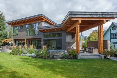 Contemporary exterior home idea in Vancouver
