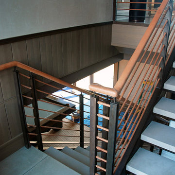 Leather Wrapped Stair Railings