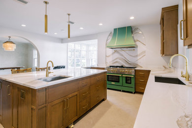 Inspiration for a huge mediterranean kitchen remodel in Tampa with an undermount sink