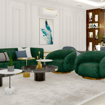 Contemporary Living Room Renovation in Canary Wharf