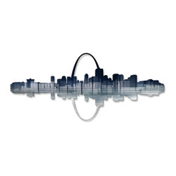 St. Louis Reflection Steel Wall Art - Wall Sculptures
