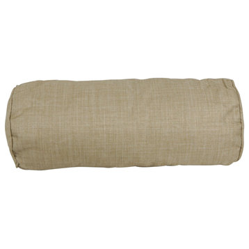 20"X8" Double-Corded Polyester Bolster Pillows With Inserts, Set of 2, Sandstone