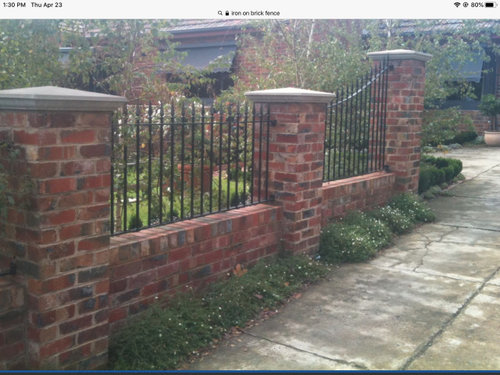Possible To Add Wrought Iron Or Wood Fence Brick W O Damage - How To Attach Wood Railing Brick Wall