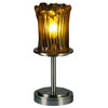 Veneto Luce Dakota Table Lamp, Short, Cylinder With Rippled Rim