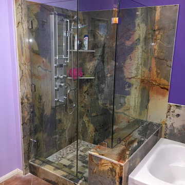 Heavy Glass Shower Enclosure - Brentwood, CA