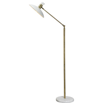 Ren Wil LPF3037 Troilus 1 Light 55"H Boom Arm Floor Lamp - Polished Brass