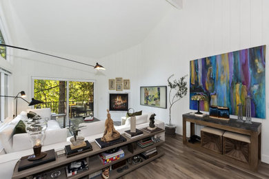 Danish living room photo in Los Angeles