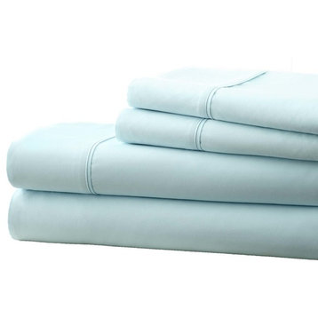 Becky Cameron Premium Ultra Soft Luxury 4-Piece Bed Sheet Set, Twin, Aqua