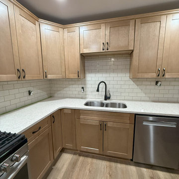 Modern Kitchen Remodel Done in Sandstone Colored Cabinets