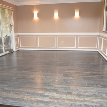 Custom Gray Stain on Red Oak.