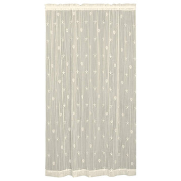 Heritage Lace Sand Shell 45x84 Panel in Ecru