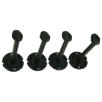 Rustic Cast Iron Antique Nail Wall Hook Set of 4