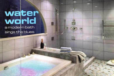 Example of a trendy bathroom design in Chicago