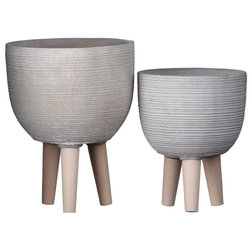 Midcentury Outdoor Pots And Planters by Urban Trends Collection