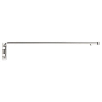 Innovative Swing Arm Curtain Rod, Brent Brushed Nickel, 20"-36"