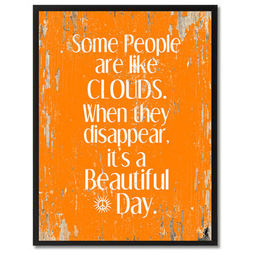 Some People Like Clouds Inspirational, Canvas, Picture Frame, 22"X29"