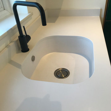 Silestone Blanco Zeus, Suede finish with Integrity One sink