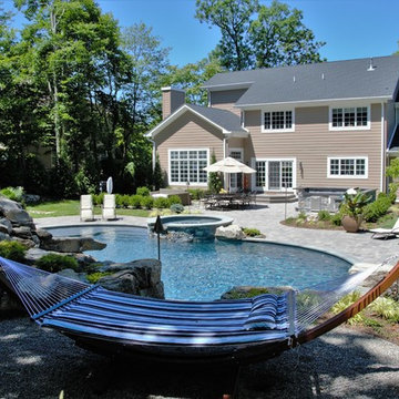 Outdoor Waterfall + Poolside Living