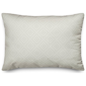 White Diamond Dot Pattern 14x20 Indoor/Outdoor Pillow
