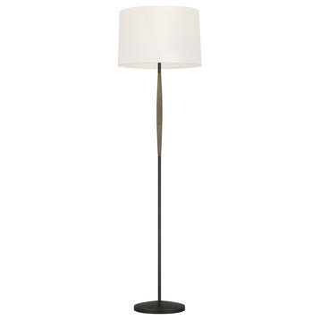 Feiss ET1101WDO1 One Light Floor Lamp Ferrelli Weathered Oak Wood