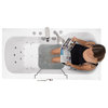 Ella Tub4Two 32"x60" Hydro+Air Massage+Foot Massage Acrylic Two Seat Walk, Tub