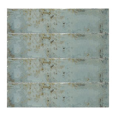 Grunge Rectangular Tiles, Acqua, Set of 20
