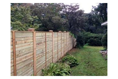 Horizontal Fence Instillation Side of Fence