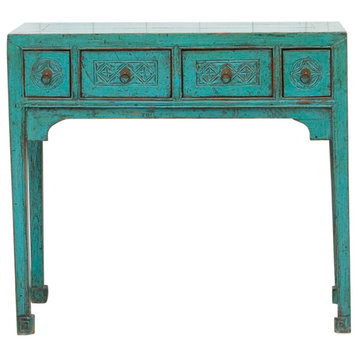 Turquoise Ming Style Console Table