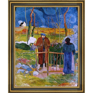 Paul Gauguin Blue Trees 16 X 20 Framed Premium Canvas Print Contemporary Prints And Posters By Art Megamart Houzz