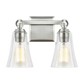 2-Light Vanity, Satin Nickel