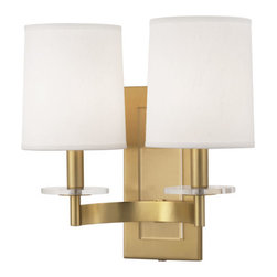 Robert Abbey Alice Double Sconce Antique Brass - Wall Sconces