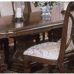 AICO Furniture - Double Pedestal Rectangular Dining Table in Hazelnut - 58002-44 - Dining Tables