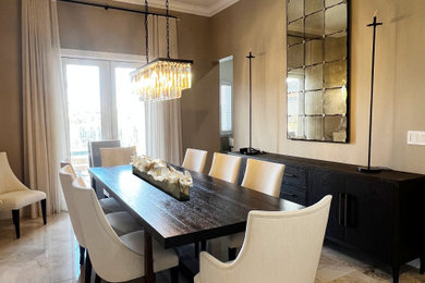 Inspiration for a mediterranean dining room remodel in Miami
