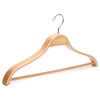 J.S. Hanger Heavy Duty Solid Wood Wide Shoulder Suit Hangers, Set of 5