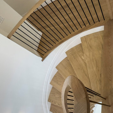 Project #144 | Slightly Curved Transitional Staircase