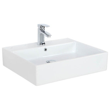 WS Bath Collections Simple 60.50A.01 Simple 23-5/8" Rectangular - Glossy White