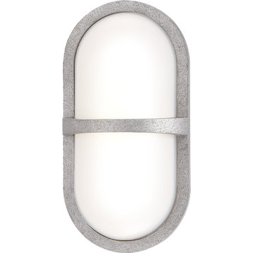 Osler Outdoor Sconce, Textured Silver, Small