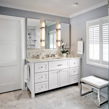 White Spa Master Bathroom