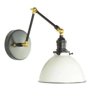 Milton 1 - Light Adjustable Wall Lamp - Farmhouse - Swing Arm Wall Lamps -  by Loft Essentials