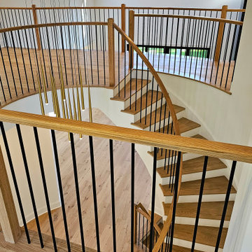 Project #110 | Beautiful Curved Staircase with Circular Balcony
