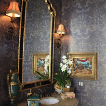 hand painted wallpaper