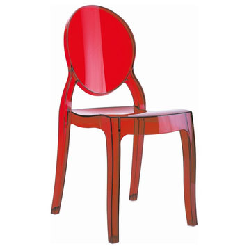 Compamia Elizabeth Kid's Chair, Transparent Red