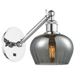 Innovations Lighting - Innovations Lighting 317-1W-PC-G93 Fenton, 1 Light Wall In Art Nouveau S - The Fenton 1 Light Sconce is part of the BallstonFenton 1 Light Wall  Polished ChromeUL: Suitable for damp locations Energy Star Qualified: n/a ADA Certified: n/a  *Number of Lights: 1-*Wattage:100w Incandescent bulb(s) *Bulb Included:No *Bulb Type:Incandescent *Finish Type:Polished Chrome