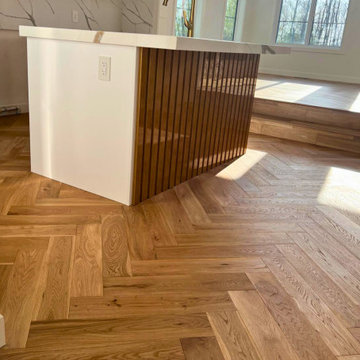 Herringbone Hardwood Flooring in Vancouver
