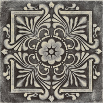 Victorian Styrofoam Ceiling Tile 20 in x 20 in - #R14, Pack of 48, Brown Beige