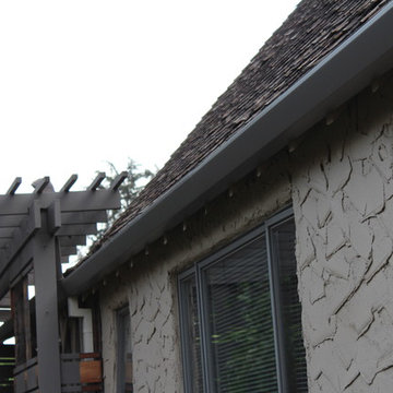 1920s Home in San Marino California, Angle Faced Gutter with Smooth Downspouts