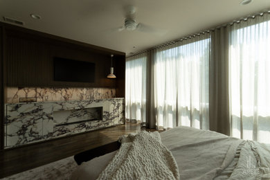Example of a trendy bedroom design in Chicago