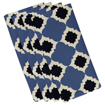 Medina Geometric Print Napkin, Blue, Set of 4